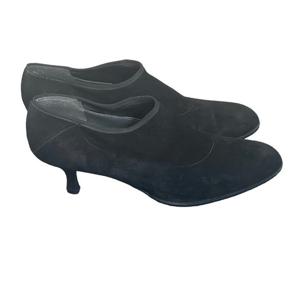 Stuart Weitzman black Suede Slip On Booties size 10 M - Picture 2 of 11